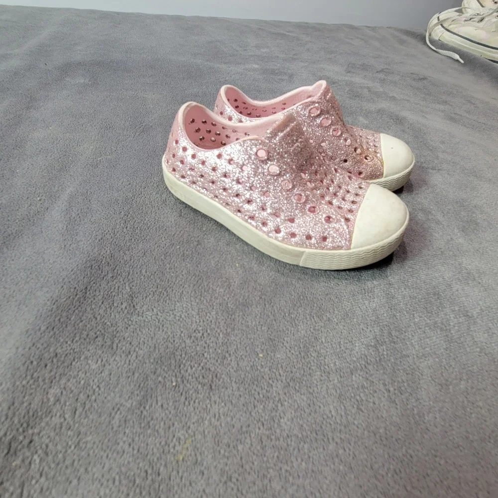Native‎ Shoes Glitter Pink Jefferson Child Size 10 Toddler Water Shoes